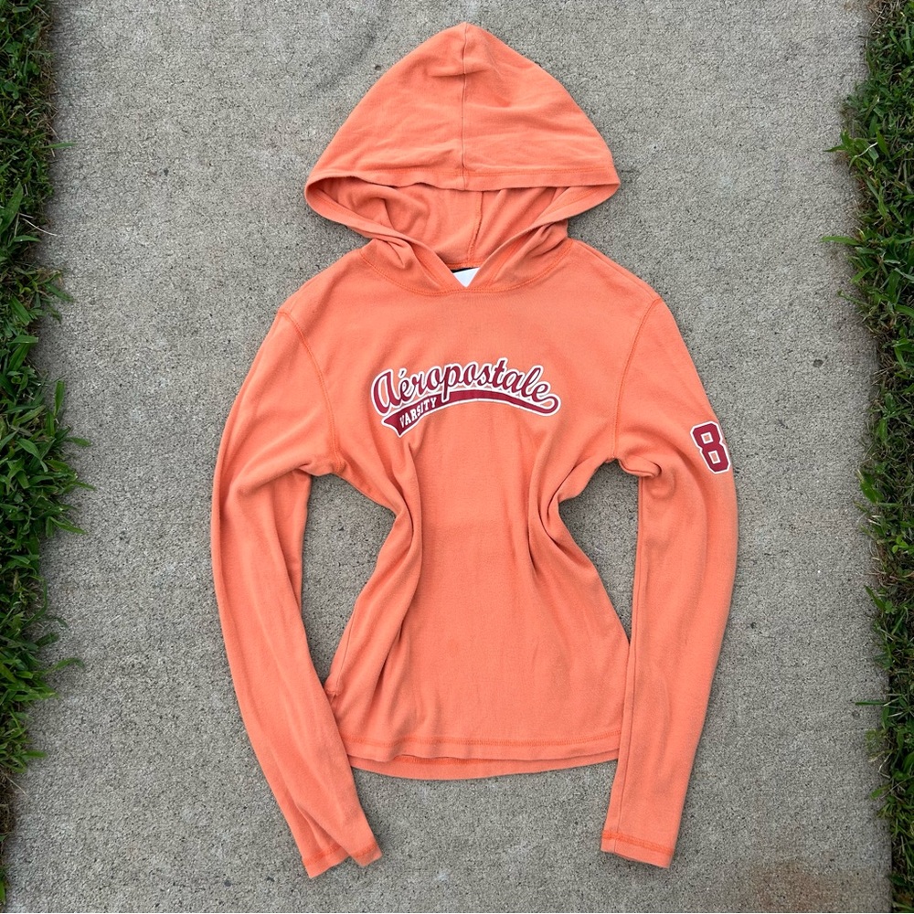 Y2K Aeropostale orange long sleeve hoodie